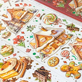 festive gingerbread ginger bread men man house houses cottage cute kawaii sticker stickers stationery sheet pack holo holographic foil foiled pretty uk planner addict supplies shop store brown green red colourful 