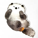 CUDDLY ANIMAL Shaped POSTCARD- panda cat otter fish or bunny