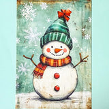 snow snowy winter festive christmas individual postcard postcards post card cards uk cute kawaii turquoise blue cat santa reindeer stocking tree nutcracker bear teddy elf gingerbread man men cottage house stationery shop pretty polar bears