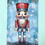snow snowy winter festive christmas individual postcard postcards post card cards uk cute kawaii turquoise blue cat santa reindeer stocking tree nutcracker bear teddy elf gingerbread man men cottage house stationery shop pretty polar bears