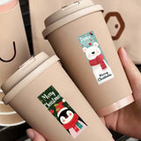 fox polar bear reindeer penguin long tall sticker stickers seal seals uk cute kawaii christmas festive packaging supplies uk cute kawaii bag seals food fun 