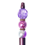 beaded bead pen pens teal turquoise blue silver plum lilac purple pearl pearly beaded jewel colours bright uk cute kawaii set kit sparkly green deep dark pave crystal rondelles black gel ballpoint ink 