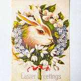 spring postcard postcards car cards greetings easter springtime flower flowers nature rabbit rabbits bunny bunnies nostalgia vintage retro old fashioned drawings sepia distressed chick uk cute kawaii stationery gifts sticker stickers seals envelopes envelope