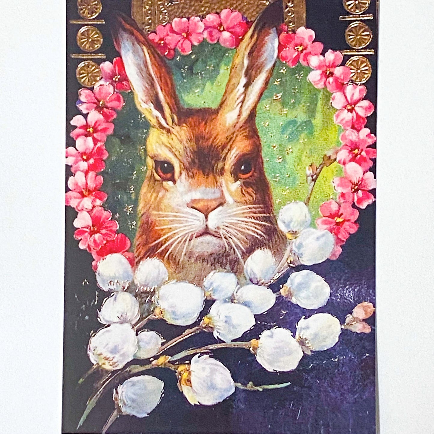 spring postcard postcards car cards greetings easter springtime flower flowers nature rabbit rabbits bunny bunnies nostalgia vintage retro old fashioned drawings sepia distressed chick uk cute kawaii stationery gifts sticker stickers seals envelopes envelope victorian