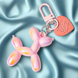 bargain keyring key ring rings chain clip clips charms bag charm reduced pocket money gift gifts uk cute kawaii cheap present metal acrylic balloon dog dogs animal