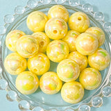 bundle of 4 large yellow 16mm lustre acrylic pearly beads for making your own pens