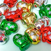 jumbo large big chunky foil metallic mitten mittens glove gloves christmas festive red green silver gold bead beads 18mm uk cute kawaii craft supplies shop store snowflake pattern