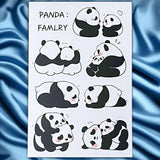 kawaii japanese panda pandas postcard postcards card post cards greetings individual cute kawaii stationery shop store uk green blue black and white bright colourful present gift gifts