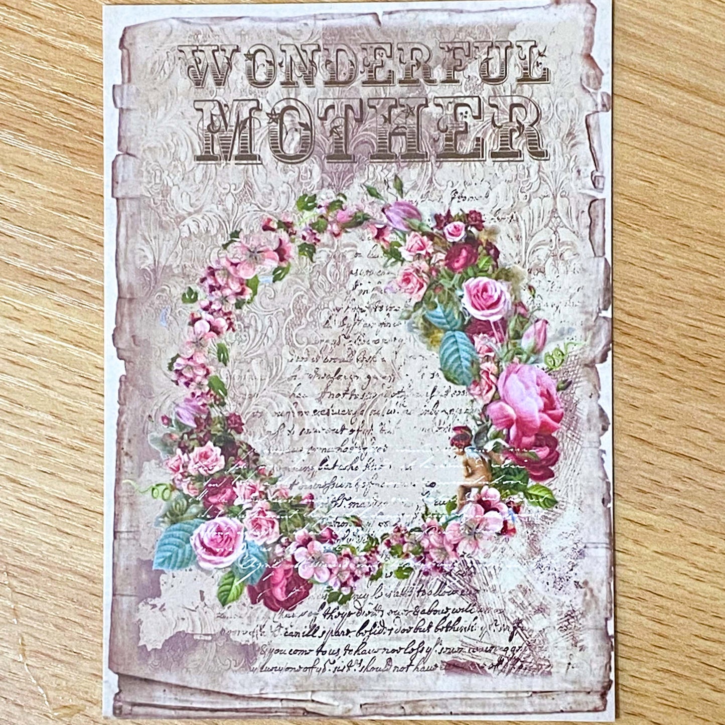 mother mother's day mothering sunday card cards postcard postcards greetings post card uk cute kawaii floral rose roses pretty sticker stickers seals envelopes kraft vintage style retro victorian antique bargain hydrangea blue pink red purple lilac stationery shop store