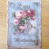 mother mother's day mothering sunday card cards postcard postcards greetings post card uk cute kawaii floral rose roses pretty sticker stickers seals envelopes kraft vintage style retro victorian antique bargain hydrangea blue pink red purple lilac stationery shop store