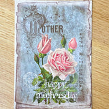 mother mother's day mothering sunday card cards postcard postcards greetings post card uk cute kawaii floral rose roses pretty sticker stickers seals envelopes kraft vintage style retro victorian antique bargain hydrangea blue pink red purple lilac stationery shop store