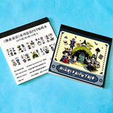 pixel alice in wonderland small book of 10 clear sticker sheets including playing cards, mad hatter and tea party