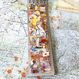 wonderland themed long decorative sticker pages