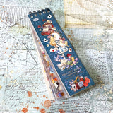 alice in wonderland blue cover long sticker book of 50 clear PET sticker sheets