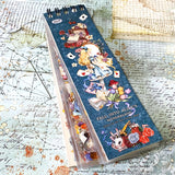 alice in wonderland clear PET long sticker book with 50 pages of designs