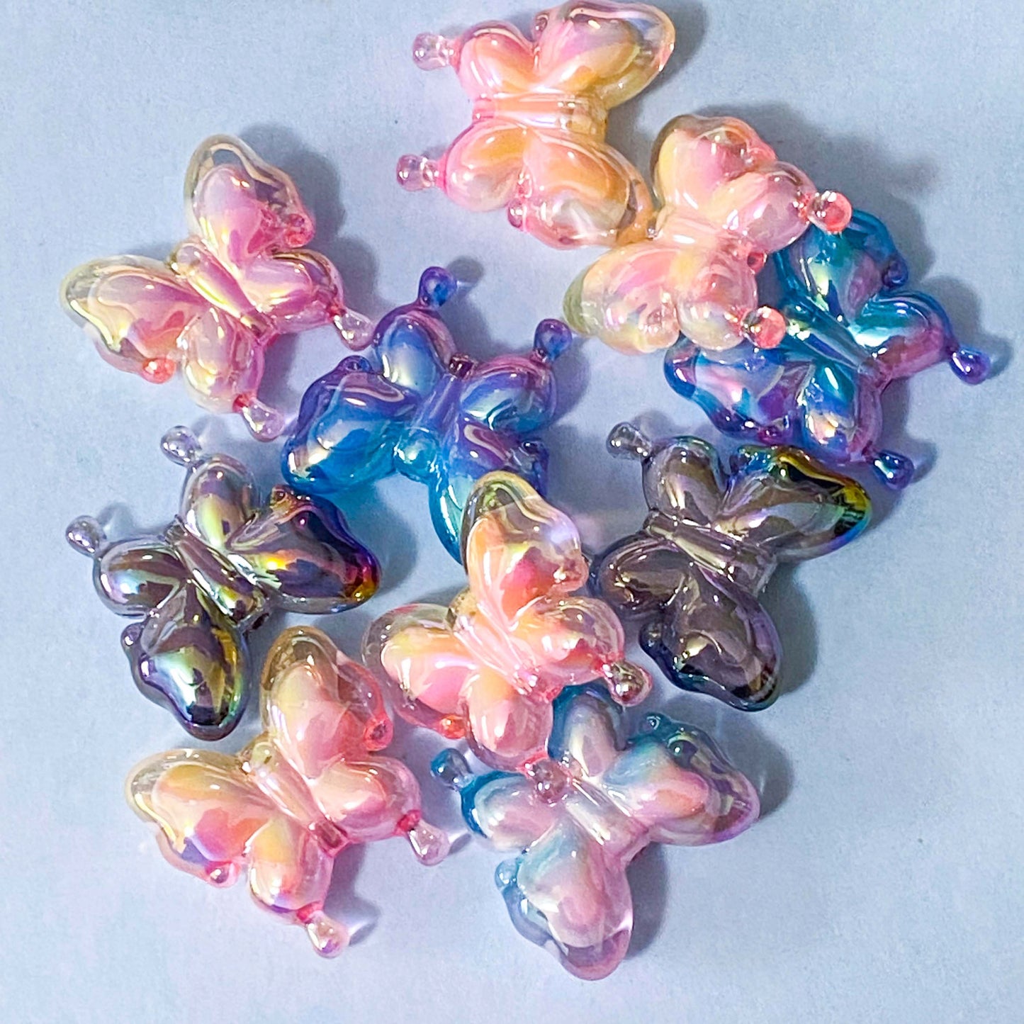 iridescent pearl pearly pearlescent ab aurora borealis bead beads shimmer shimmery craft supplies jumbo large big uk cute kawaii crafts butterfly butterflies flower flowers round 16mm 15mm 30mm huge dolphin dolphins clear heart hearts shop store make your own beaded pen pens 