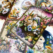 easter bunny bunnies rabbit rabbits card cards greeting greetings happy postcard postcards sticker stickers seal cute kawaii globe dome domes basket baskets spring victorian vintage retro scrapbook old style uk stationery shop store