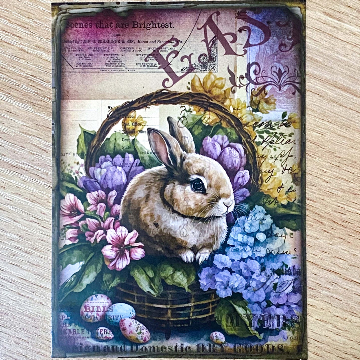 easter bunny bunnies rabbit rabbits card cards greeting greetings happy postcard postcards sticker stickers seal cute kawaii globe dome domes basket baskets spring victorian vintage retro scrapbook old style uk stationery shop store