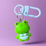 cute kawaii animal clip clips bag charm charms white metal keyring key chain fox elephant cat raccoon bear panda frog mouse sheep ram cow gift gifts shop store 