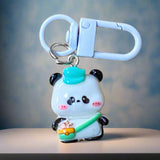 cute kawaii animal clip clips bag charm charms white metal keyring key chain fox elephant cat raccoon bear panda frog mouse sheep ram cow gift gifts shop store 