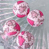 pink and white christmas fir tree trees festive winter silicone bead beads uk cute kawaii craft supplies beaded pen pens make your own jewellery supplies pretty pastel jumbo large big beads pattern patterned