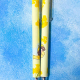 bee bees honey girl cute kawaii yellow lemon white pen pens click top slim slimline black ink gel gels fineline fine line uk stationery shop store gift gifts orange cream spring springtime summer