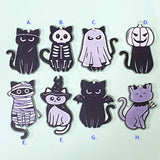 black and white cat cats jumbo very large charm charms pendant pendants acrylic cute kawaii halloween spooky craft supplies shop uk store mummy skeleton bat ghost pumpkin