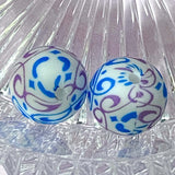 silicone round soft bead beads 15mm 16mm patterned plain turquoise lilac purple grey blue uk cute kawaii craft supplies shop store pretty beaded pen pens jewellery making floral flower flowers marble pearl pearlescent