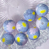 silicone round soft bead beads 15mm 16mm patterned plain turquoise lilac purple grey blue uk cute kawaii craft supplies shop store pretty beaded pen pens jewellery making floral flower flowers marble pearl pearlescent