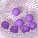 Big SILICONE BEADS 15mm LILAC BLUE TURQUOISE