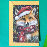 christmas animal animals woodland festive blank greetings card cards uk cute kawaii envelope kraft brown envelopes kitten kittens puppy dog dogs deer baby stag rabbit bunny fox foxes matte cards stationery shop store