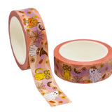 10m HALLOWEEN WASHI Tapes FLORAL BATS GHOSTS SKULL CHECK