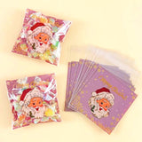 LARGE CHRISTMAS SANTA Deep Pink Cello Bags x 10