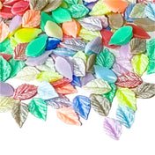 mini leaf leaves sprinkles resin embellishment embellishments uk cute kawaii craft supplies shop tiny little 8mm colourful sprinkle sprinkles bag pack