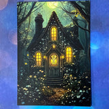 ENCHANTED POSTCARD Magical House In The Woods