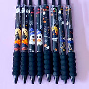 black fineline ink gel pen pens barrel halloween spooky cute kawaii click slim slimline black haunted house ghost ghosts fine line uk stationery shop store supplies planner addict addicts 