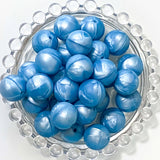 PEARLY Metallic Jumbo SILICONE BEADS 15mm Gold Grey Pink Blue