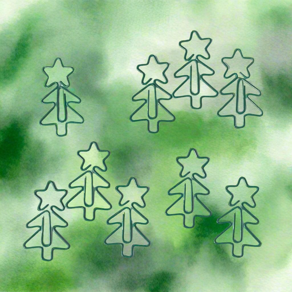 CHRISTMAS TREE Green Jumbo PAPER CLIP/s The Kawaii Squirrel