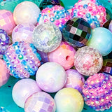 bead beads jumbo big large huge statement uk cute kawaii craft supplies jewellery making shop store glitter ball disco pave stones sparkly duck ducks crackle glaze iridescent opalescent ab 20mm 22mm 15mm 16mm