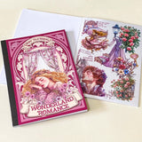 sleeping beauty fairytale sticker book of 18 washi paper and clear plastic stickers in a foilo. fairy story planner supplies
