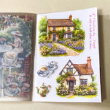 jane austen literary classic inspired book of 20 clear sticker sheets with vintage costume, houses, ladies and daily life