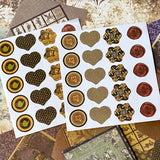 retro vintage alice in wonderland halloween style envelope kit to make your own decorative mini envelopes with paper and sticker seals