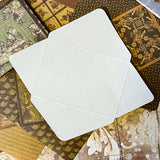 retro vintage alice in wonderland halloween style envelope kit to make your own decorative mini envelopes with paper and sticker seals