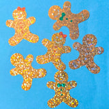 holo holographic foil foiled laser sticker stickers seals seals packaging supplies uk cute kawaii Christmas festive snowman snowmen tree trees gingerbread men man snowflake santa hat hats big large jumbo