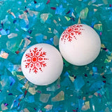 CHRISTMAS SILICONE BEADS 15mm Red White & Black