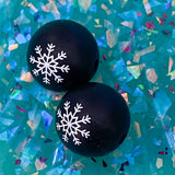 CHRISTMAS SILICONE BEADS 15mm Red White & Black