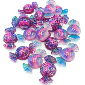 glitter resin sweet sweets boiled candy sugar purple ombre pink glittery flatback flat back embellishment deco decoden uk craft supplies cute kawaii swirl teal green blue sugar turquoise