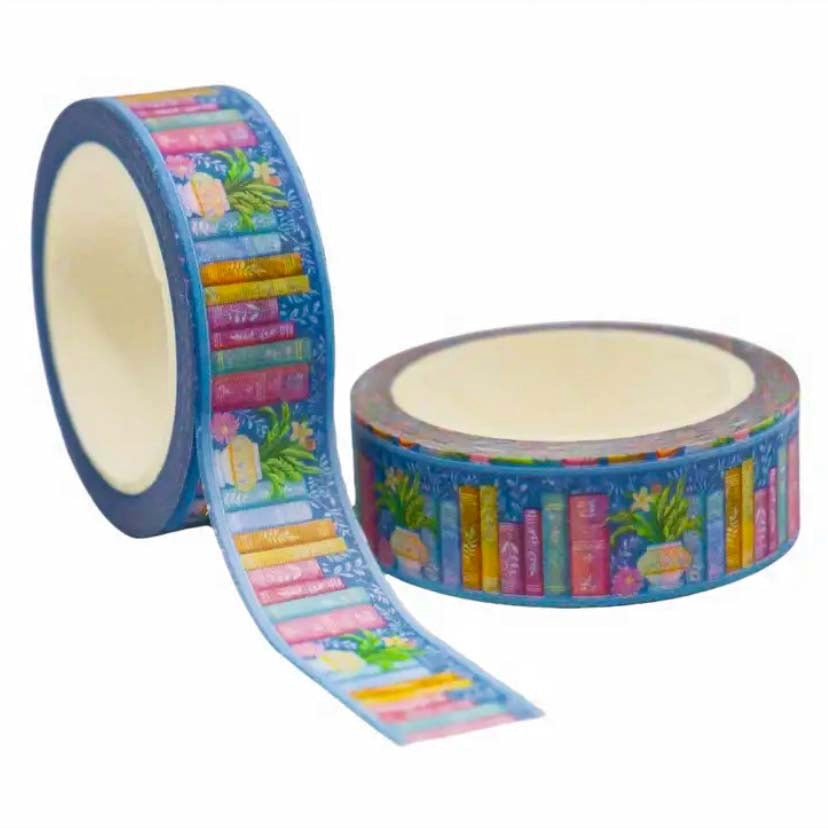 10m 10 metre washi tape tapes roll rolls uk cute kawaii spring floral flower flowers pretty stationery store shop green pink red cherry cherries rose roses book books bookshelf bookshelves reading coffee drink drinks red bloom blooms