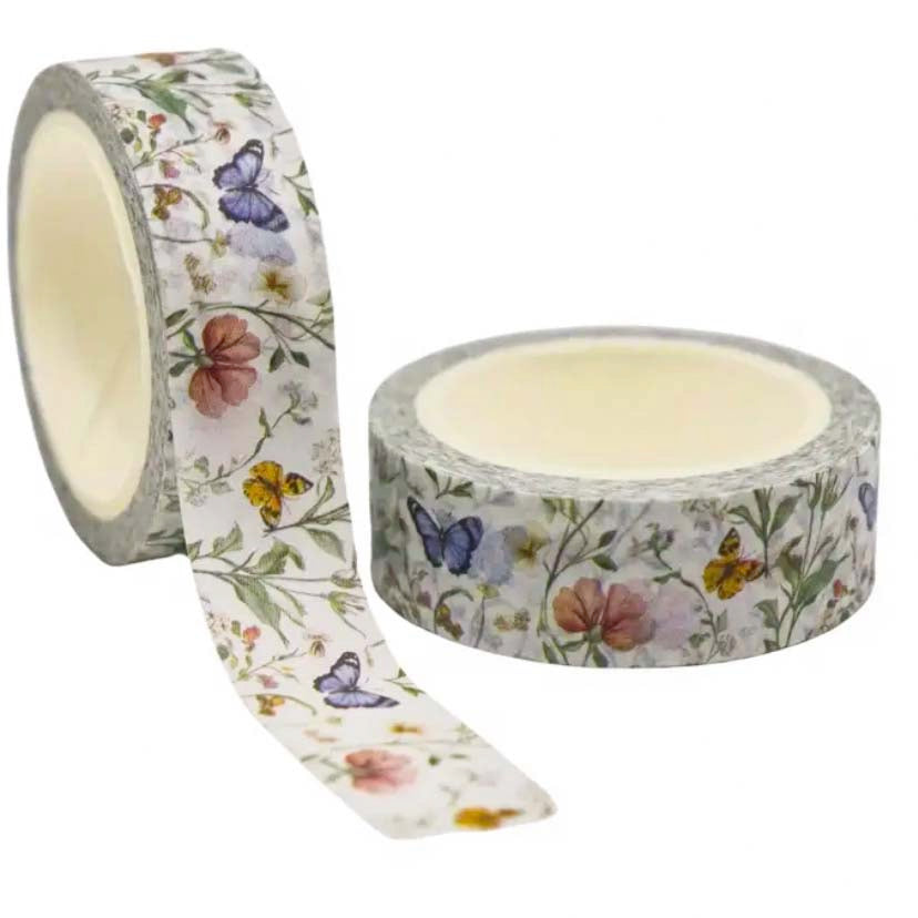 10m 10 metre washi tape tapes roll rolls uk cute kawaii spring floral flower flowers pretty stationery store shop green pink red cherry cherries rose roses book books bookshelf bookshelves reading coffee drink drinks red bloom blooms