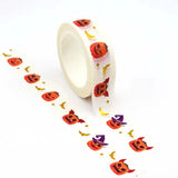 uk washi tape tapes roll rolls 10m 10 metre cat cats kitten kitty dog dogs puppy puppies cute kawaii stationery owl owls pumpkin halloween foil long pretty spooky black cat moon 